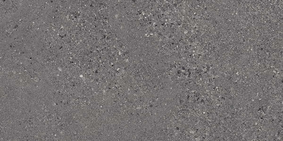 Керамогранит Ergon Grainstone Dark Rough Grain Tecnica R11 E0DZ, цвет чёрный, поверхность противоскользящая, прямоугольник, 300x600
