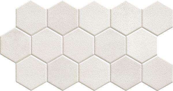 Керамогранит Realonda Hex White, цвет белый, поверхность матовая, прямоугольник, 265x510