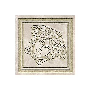 Вставки Versace Meteorite Toz.Medusa Lap Bianco/Oro 47292, цвет белый золотой, поверхность лаппатированная, квадрат, 98x98