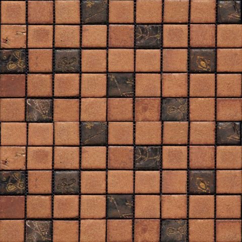 Мозаика Gaudi Vint-8(3), цвет терракотовый, поверхность глазурованная, квадрат, 280x280