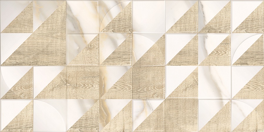 Декоративные элементы Azori Apulia Oro Struttura, цвет белый бежевый, поверхность глянцевая, прямоугольник, 320x630