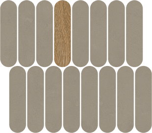 Мозаика Vives New York Mosaico Rockaway Gris, цвет серый коричневый, поверхность матовая, прямоугольник, 270x310