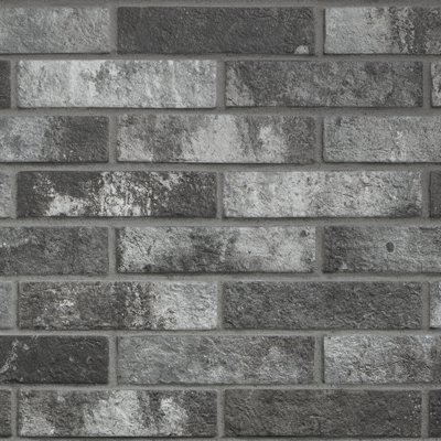 Керамогранит RHS Rondine London Charcoal Brick J85880, цвет серый, поверхность матовая, под кирпич, 60x250
