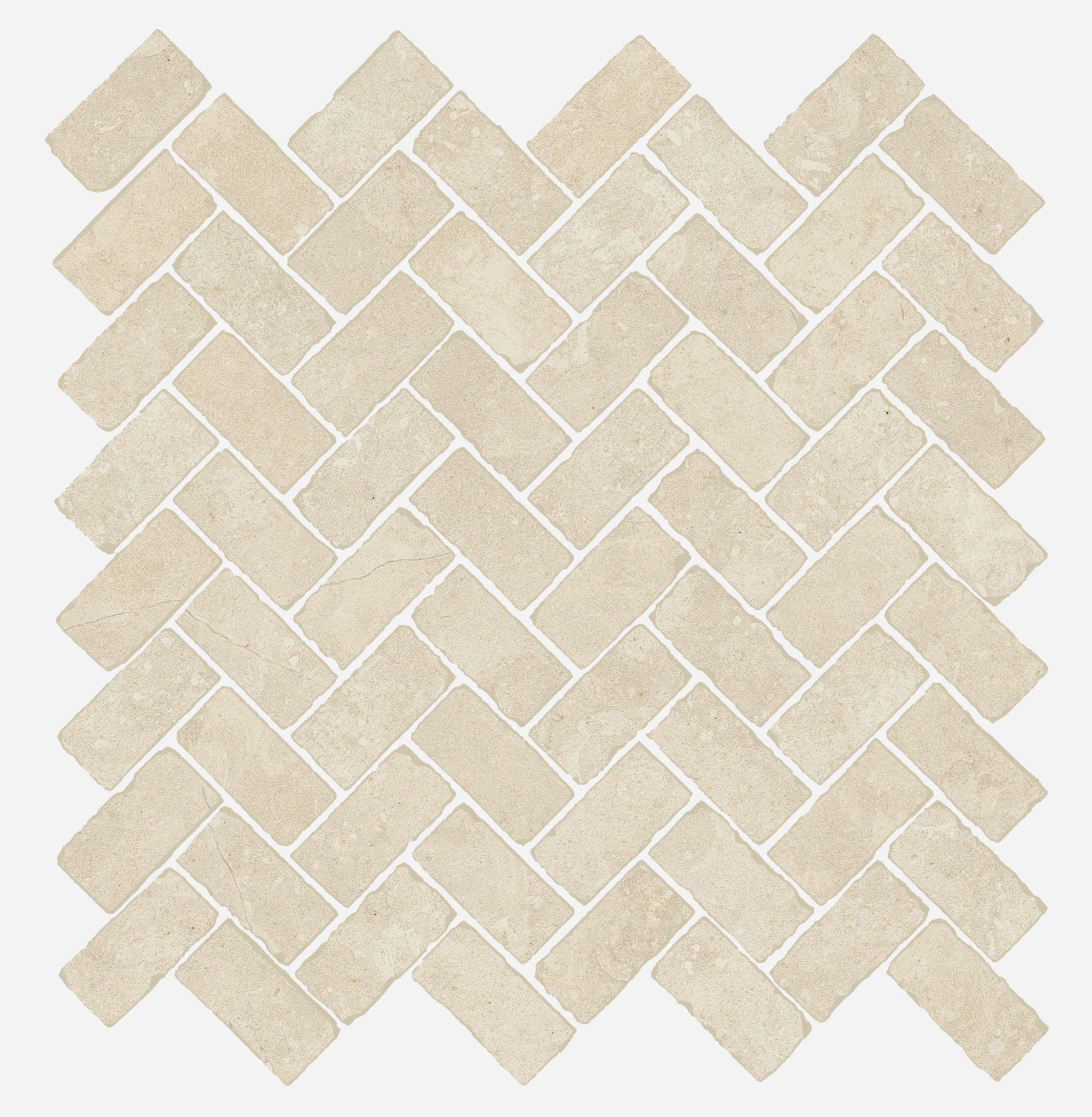 Мозаика Italon Genesis White Mosaico Cross 620110000091, цвет бежевый, поверхность матовая, под кирпич, 315x297