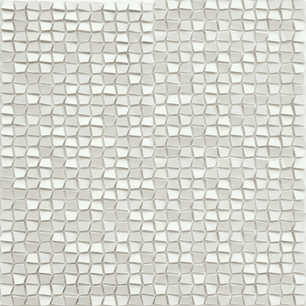 Мозаика Vallelunga Cube White Poli 3900033, цвет белый, поверхность матовая, квадрат, 300x300