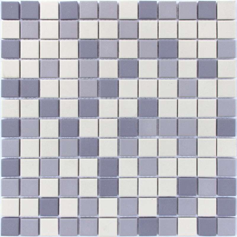 Мозаика Caramelle Mosaic L Universo Aquario 23x23, цвет белый фиолетовый, поверхность матовая, квадрат, 300x300