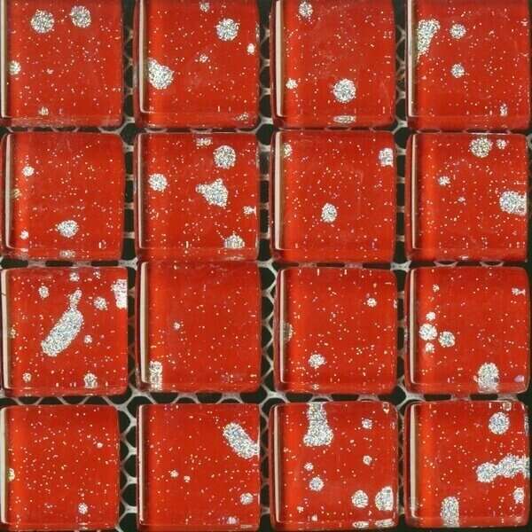 Мозаика Bars Crystal Mosaic Фантазийные миксы K6004P (23x23 mm), цвет красный, поверхность глянцевая, квадрат, 300x300