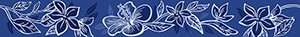 Бордюры Керлайф Elissa Fiore Blu, цвет синий, поверхность глянцевая, прямоугольник, 62x505