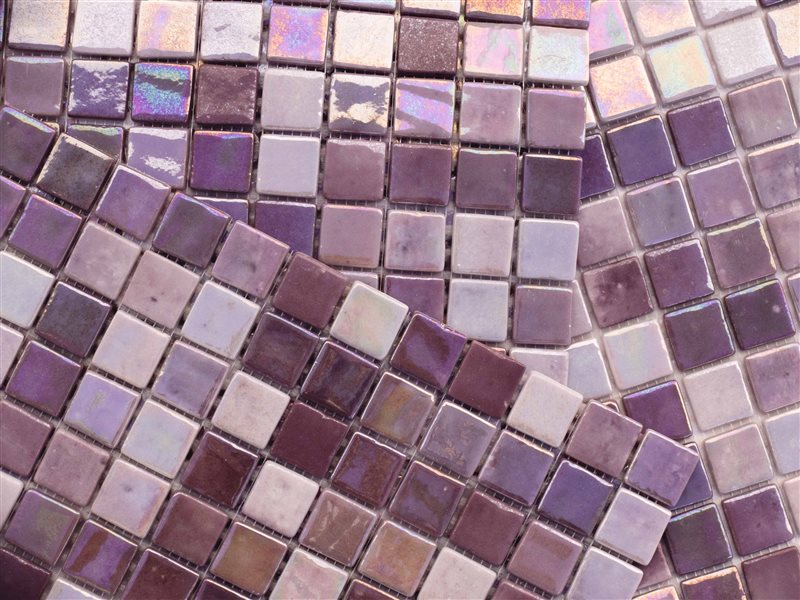Мозаика Mosavit Acquaris Bali, цвет фиолетовый, поверхность глянцевая, квадрат, 316x316