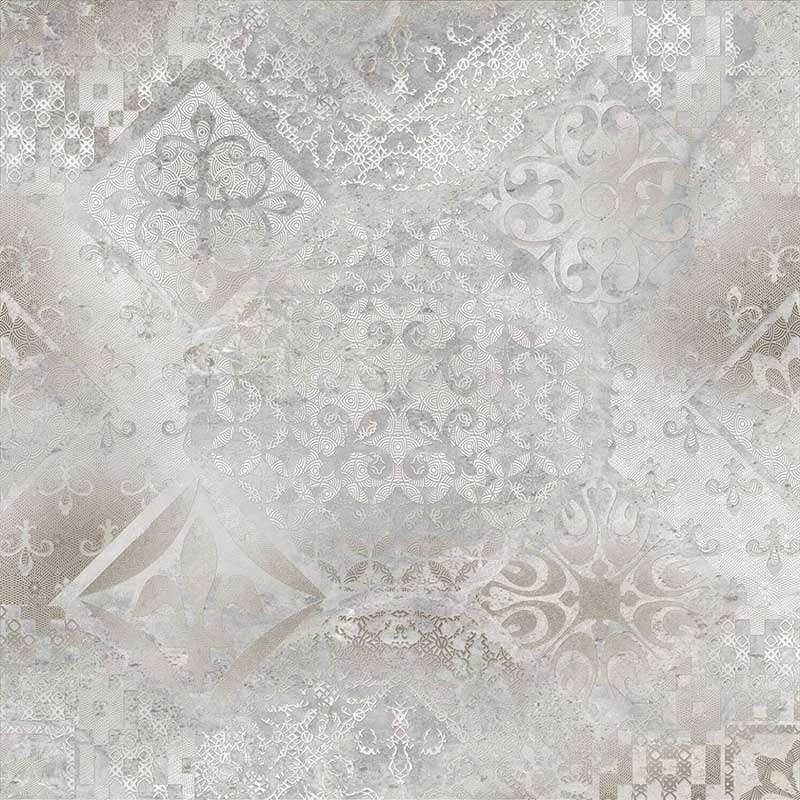 Декоративные элементы Absolut Keramika Ellesmere Decor, цвет серый, поверхность лаппатированная, квадрат, 600x600