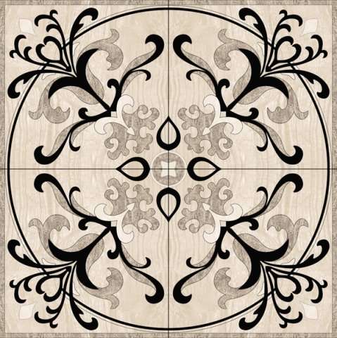 Панно Infinity Ruskin Gris Roseton, цвет серый, поверхность полированная, квадрат, 1200x1200