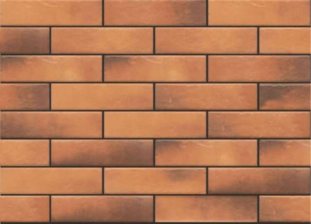 Клинкер Cerrad Retro Brick Curry, цвет оранжевый, поверхность матовая, под кирпич, 65x245