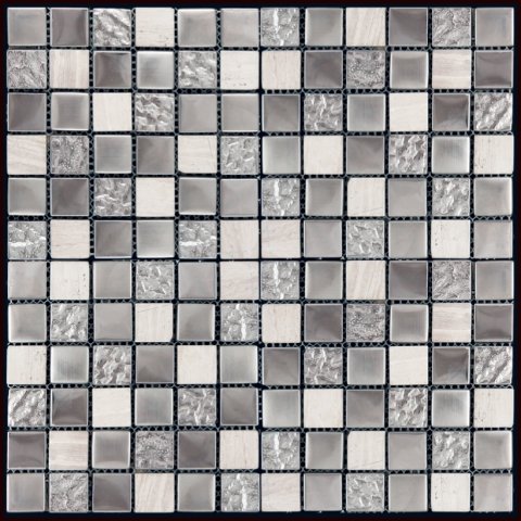 Мозаика Natural Mosaic Hi-tech HTC-209-23 (8BSH-2309R) (Стекло), цвет металлик, поверхность глянцевая, квадрат, 298x298