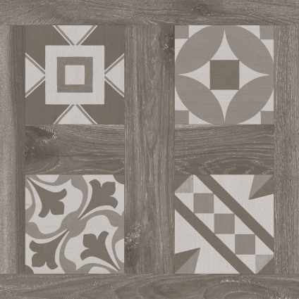 Керамогранит Argenta Pav. Selandia Dcor Fumo, цвет серый, поверхность матовая, квадрат, 600x600