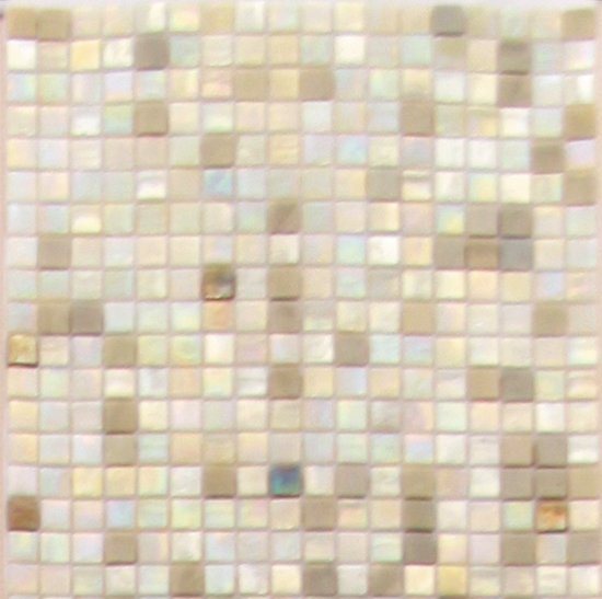 Мозаика Alma Mosaic Растяжки 15 DE-71(m) MIX 1 (первый микс), цвет белый бежевый, поверхность глянцевая, квадрат, 295x295