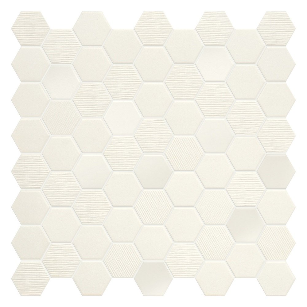 Мозаика Terratinta Hexa Cotton Candy TTBST01MHMIX, цвет белый, поверхность матовая, шестиугольник, 316x316