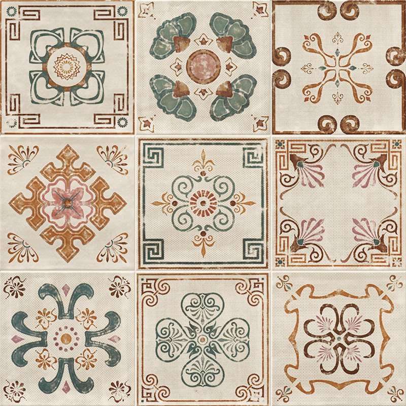 Декоративные элементы Mainzu Decor Verona, цвет разноцветный, поверхность сатинированная, квадрат, 200x200