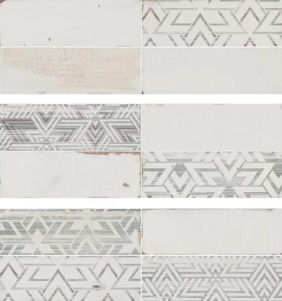 Декоративные элементы Mallol Elsa Geo, цвет серый, поверхность матовая, прямоугольник, 200x600