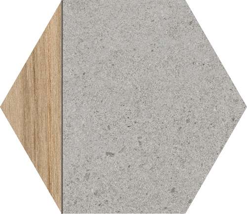 Декоративные элементы Vives Seine Hexagono Ligard Gris, цвет серый, поверхность матовая, шестиугольник, 230x266