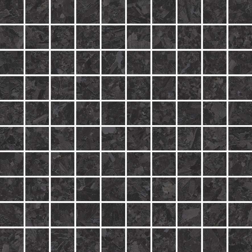 Мозаика Versace Meteorite Mos T100 Nero Nat 47410, цвет чёрный, поверхность натуральная, квадрат, 300x300