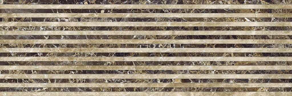 Декоративные элементы Click Venecia Dec Bradley, цвет коричневый, поверхность глянцевая, прямоугольник, 330x1000