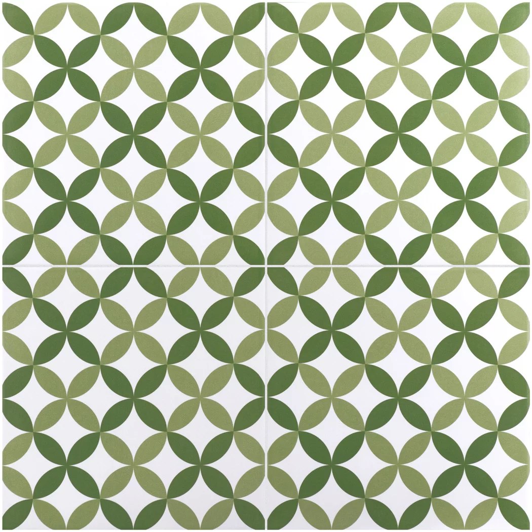 Керамогранит Equipe Rivoli Naples 30712, цвет зелёный, поверхность матовая, квадрат, 200x200