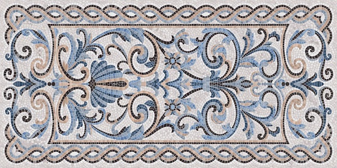 Декоративные элементы Kerama Marazzi Ковры SG590902R, цвет голубой, поверхность матовая, прямоугольник, 1195x2385
