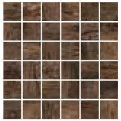 Мозаика Serenissima Charwood Mos Burned 1059030, цвет коричневый, поверхность матовая, квадрат, 300x300