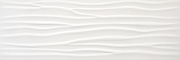 Керамическая плитка Cifre Glaciar Wave Mate, цвет белый, поверхность матовая, прямоугольник, 300x900