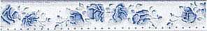 Бордюры Brennero Rose Bleu Basso List., цвет голубой, поверхность глянцевая, прямоугольник, 30x200