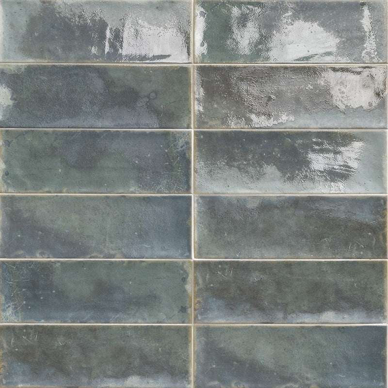 Керамическая плитка Mainzu Alboran Aqua, цвет синий, поверхность глянцевая, прямоугольник, 100x300