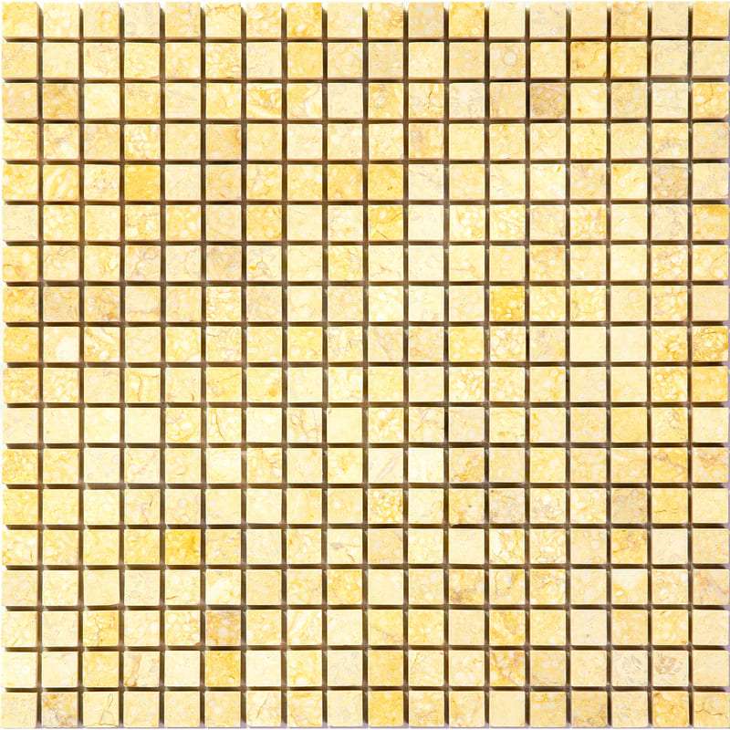 Мозаика Natural Mosaic Adriatica (1,5X1,5) 7M021-15P, цвет жёлтый, поверхность полированная, квадрат, 305x305