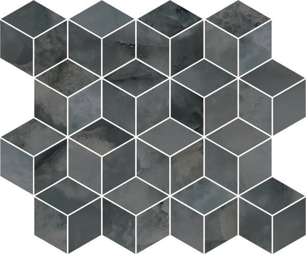 Мозаика Kerama Marazzi Джардини Серый Темный T017\14024, цвет серый, поверхность глянцевая, прямоугольник, 375x450