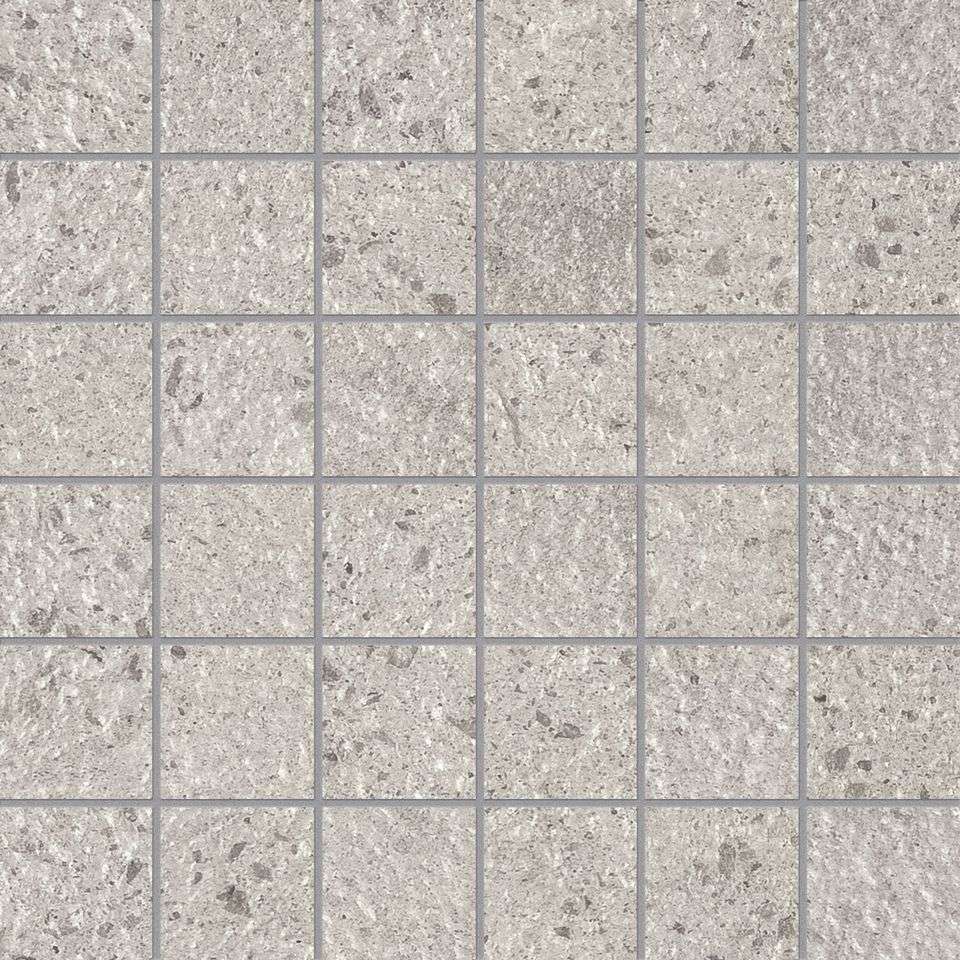 Мозаика ABK Mosaico Quadretti Walk Ash Ret DWR03600, цвет серый, поверхность матовая, квадрат, 300x300
