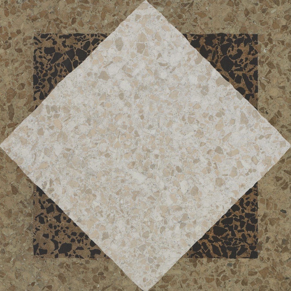 Декоративные элементы Settecento Accademia Decoro Quadrato Beige/Caramel/Caffe, цвет коричневый, поверхность матовая, квадрат, 478x478