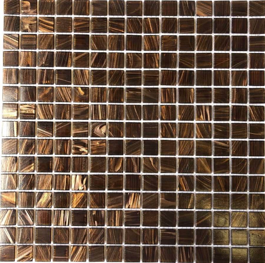 Мозаика Pixel Mosaic Мозаика из стекла PIX117, цвет коричневый, поверхность глянцевая, квадрат, 316x316
