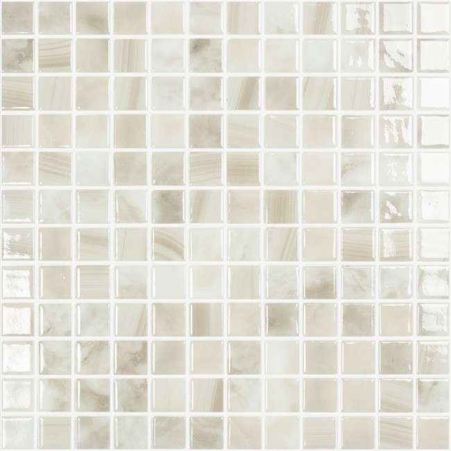 Мозаика Vidrepur Nature Sea Salt (чип 25x25 мм) № 5601, цвет бежевый, поверхность глянцевая, квадрат, 317x317