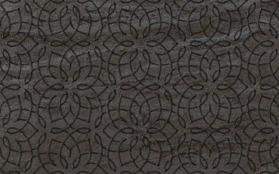 Декоративные элементы Terracotta Graphite Flower Dark TD-GR-D-FD, цвет серый тёмный, поверхность матовая, прямоугольник, 250x400