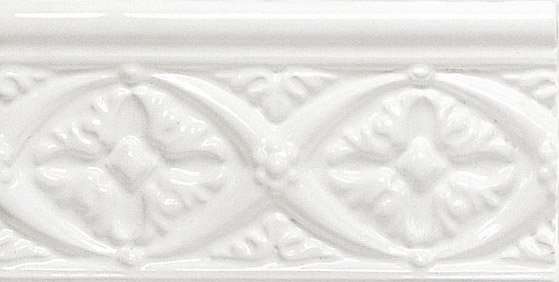 Бордюры Adex ADNE4002 Relieve Bizantino Blanco Z, цвет белый, поверхность глянцевая, прямоугольник, 75x150