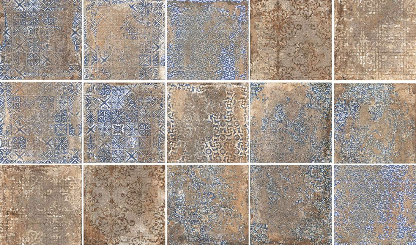 Декоративные элементы Unica Terre d'Orcia Decor Vulci, цвет бежевый, поверхность матовая, квадрат, 400x400