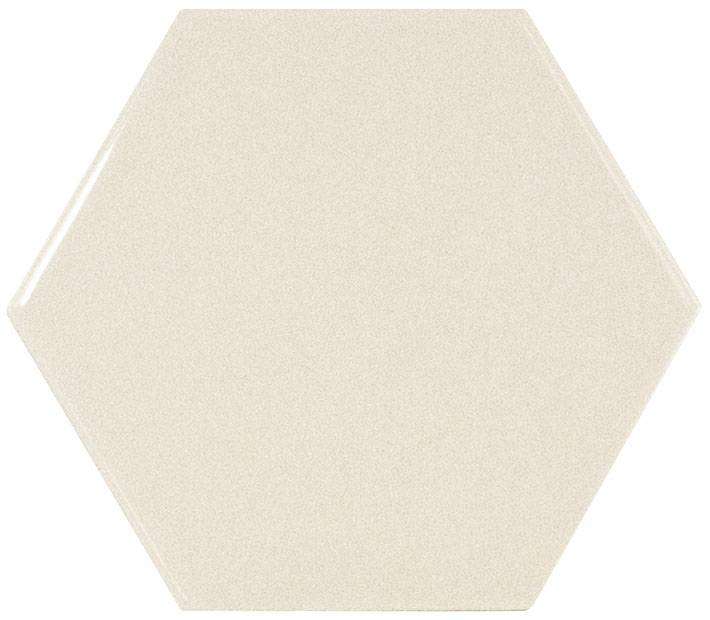 Керамическая плитка Equipe Scale Hexagon Cream 21914, цвет слоновая кость, поверхность глянцевая, шестиугольник, 107x124
