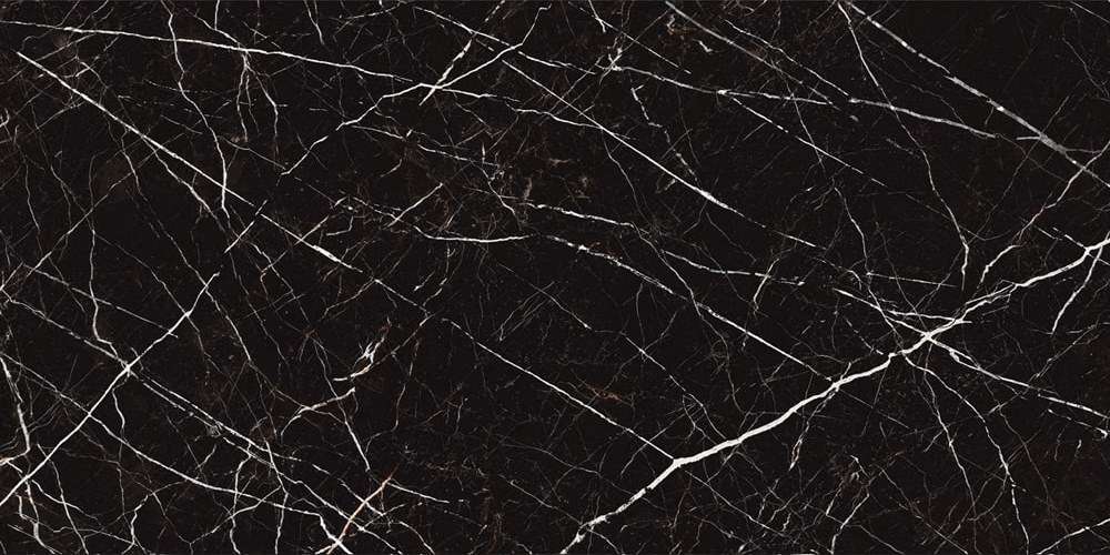 Керамогранит Идальго Гранит Пьетра LLR черный, цвет чёрно-белый, поверхность лаппатированная, прямоугольник, 600x1200