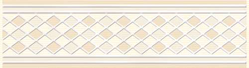 Бордюры Axima Лигурия Бордюр B, цвет бежевый, поверхность глянцевая, прямоугольник, 55x200