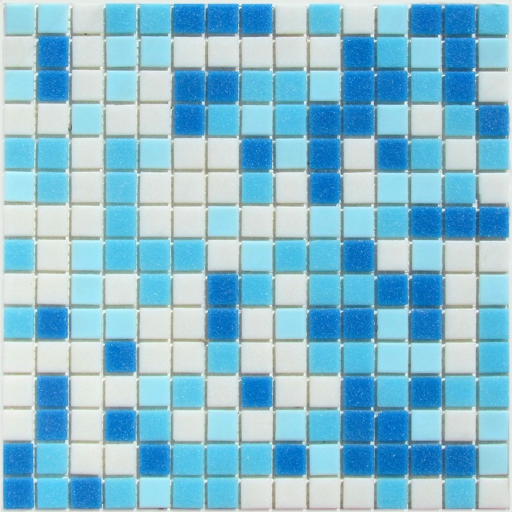 Мозаика Bonaparte Bonaparte Aqua 200, цвет голубой, поверхность глянцевая, квадрат, 327x327