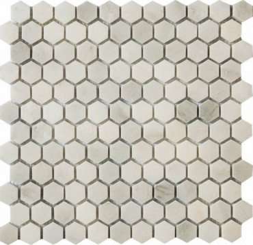 Мозаика Q-Stones QS-Hex001-25P/10, цвет серый, поверхность матовая, квадрат, 305x305