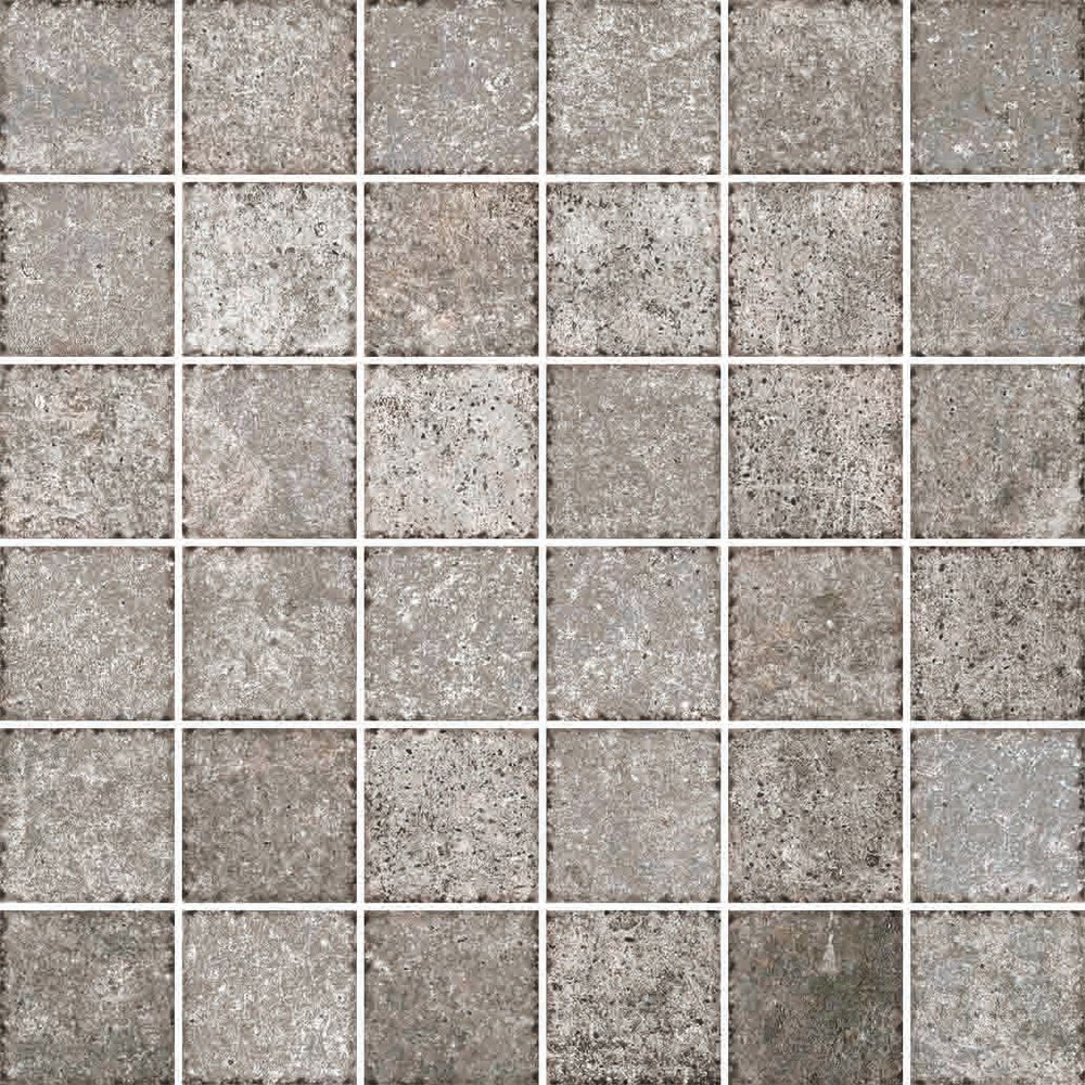 Мозаика Cerdomus Cottage Mosaico 4,7x4,7 Antracite 64807, цвет серый, поверхность матовая, квадрат, 300x300