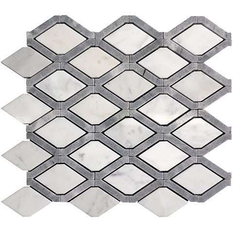 Мозаика Skalini Trellis TRL-10, цвет серый, поверхность глянцевая, квадрат, 300x300