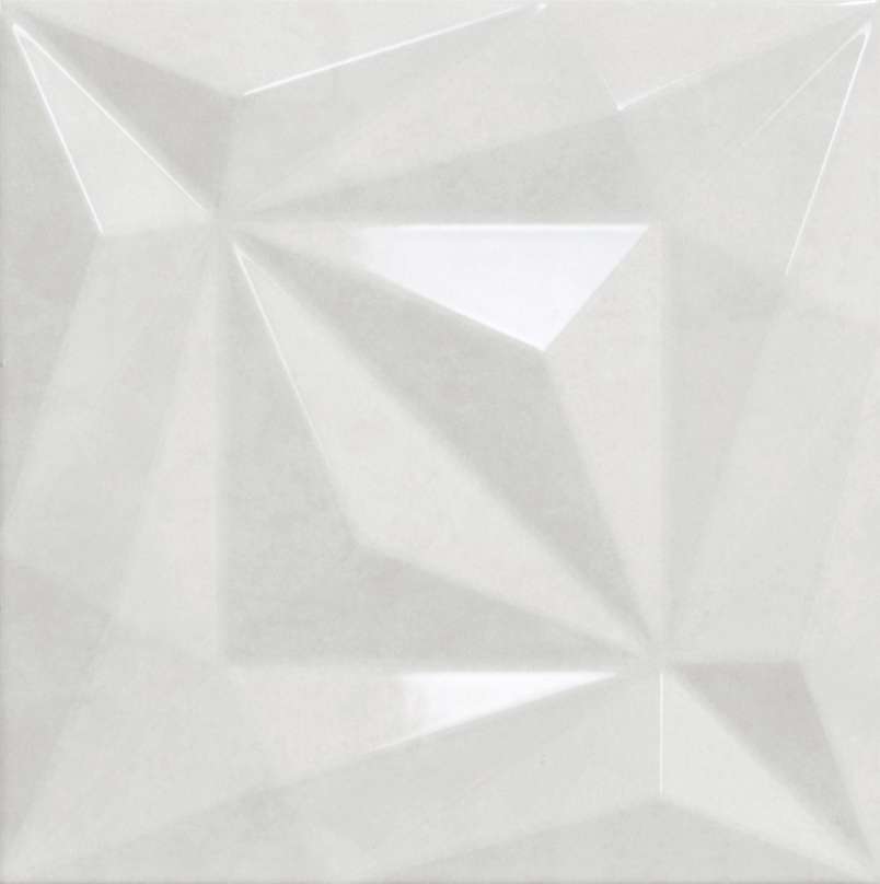 Керамическая плитка Baldocer Palais Shadow, цвет белый, поверхность глянцевая, квадрат, 250x250
