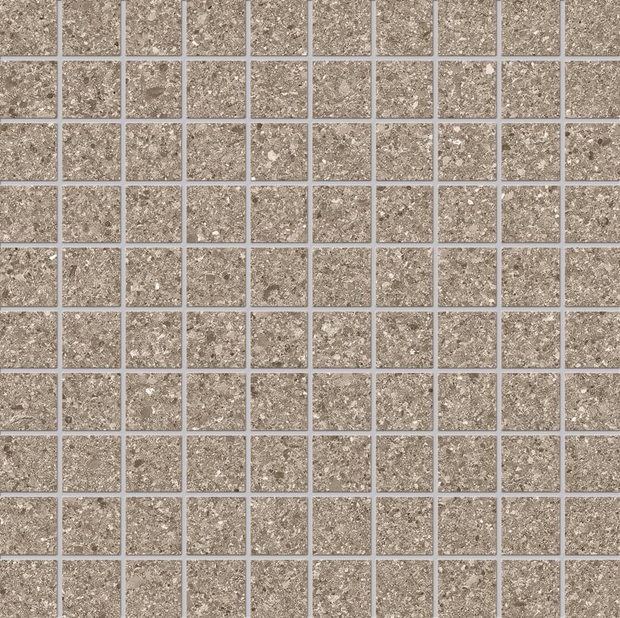 Мозаика Ergon Grainstone Mosaico Fine Grain Taupe Naturale E0TD, цвет коричневый, поверхность натуральная, квадрат, 300x300