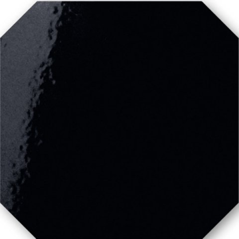 Керамическая плитка Tonalite Diamante Ottagonetta Nero 33563, цвет чёрный, поверхность глянцевая, квадрат, 150x150